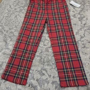 Edgehill Collection Red Plaid Kids Formal Bottoms